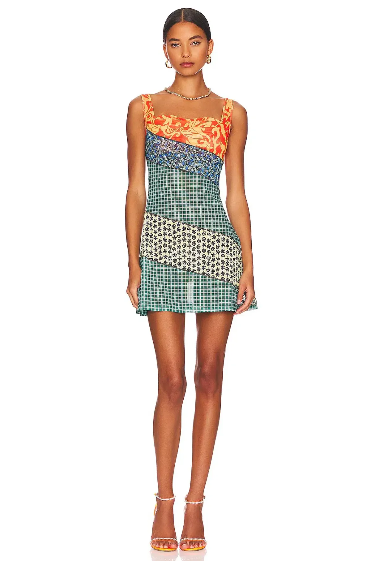 Miaou x Paloma Elsesser Ginger Dress in Sweet Legend Multi Print Size 10 for rent on The Volte - main image