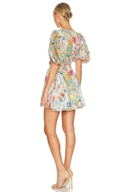 Zimmermann Clover Panelled Mini Dress Spliced Floral Size 1 / Au 10 for rent on The Volte - image 3