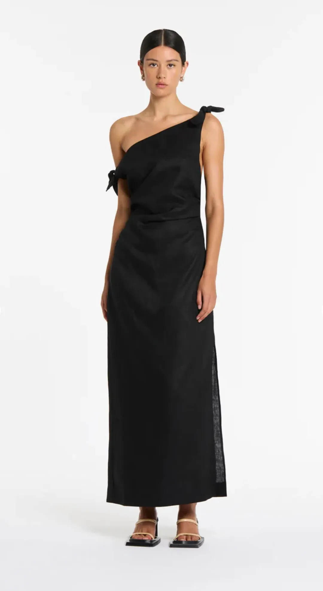 Sir The Label Bettina Off Shoulder Dress In Black Size 3 / AU 12 for rent on The Volte - main image