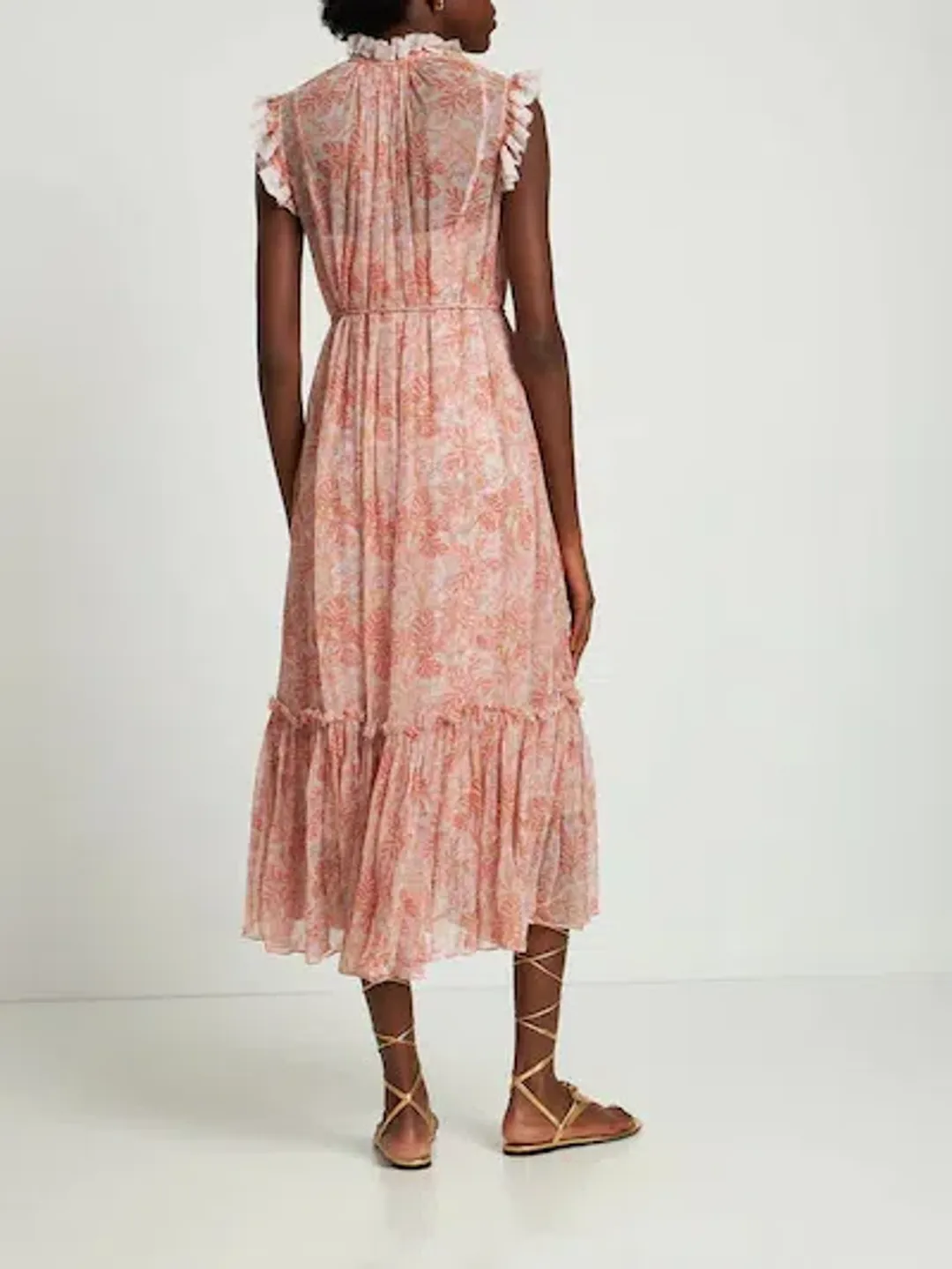Zimmermann Kaleidoscope Picnic Dress Blush Size AU 6 for rent on The Volte - main image