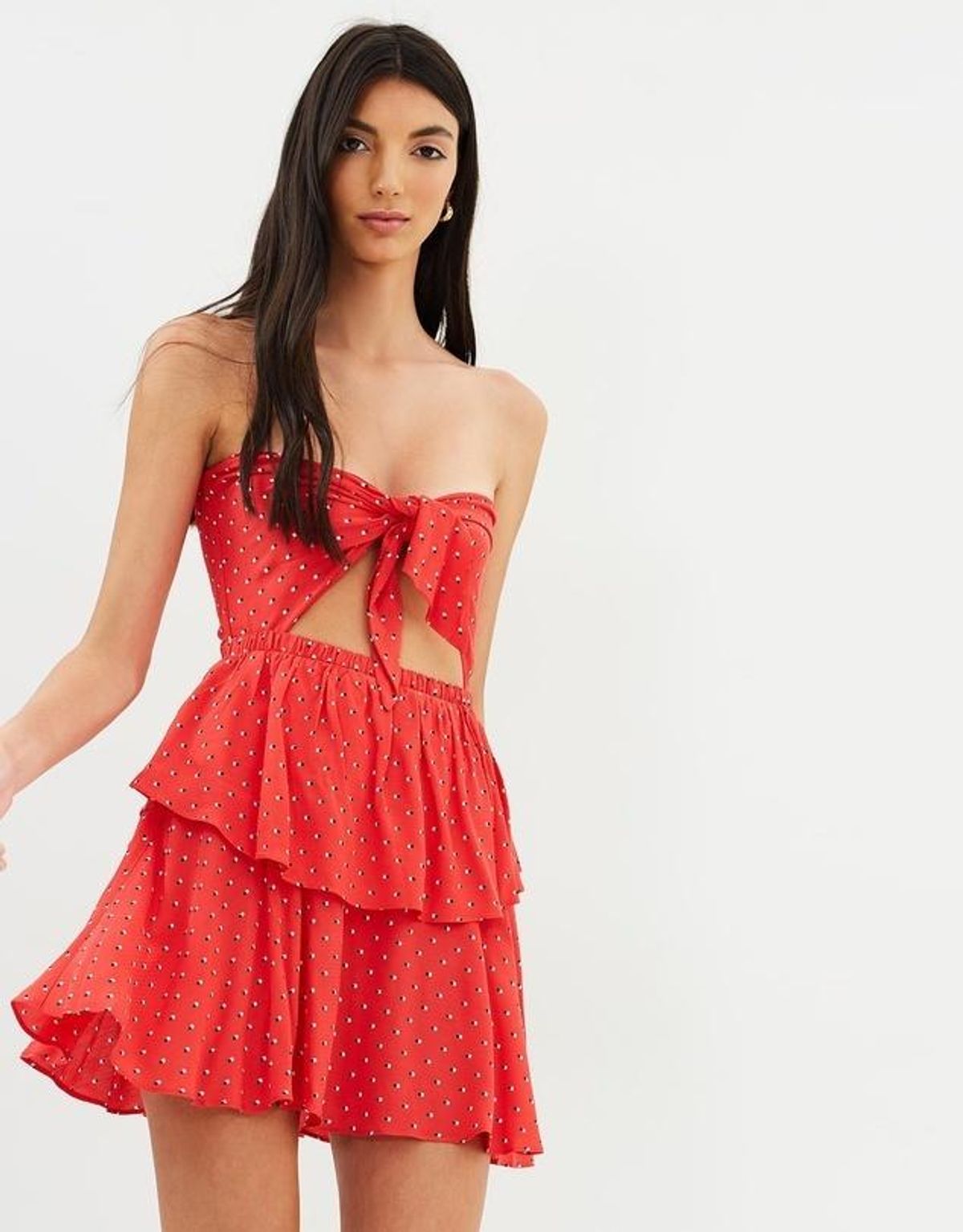 BELLE AMIE DRESS RED for rent on The Volte - main image