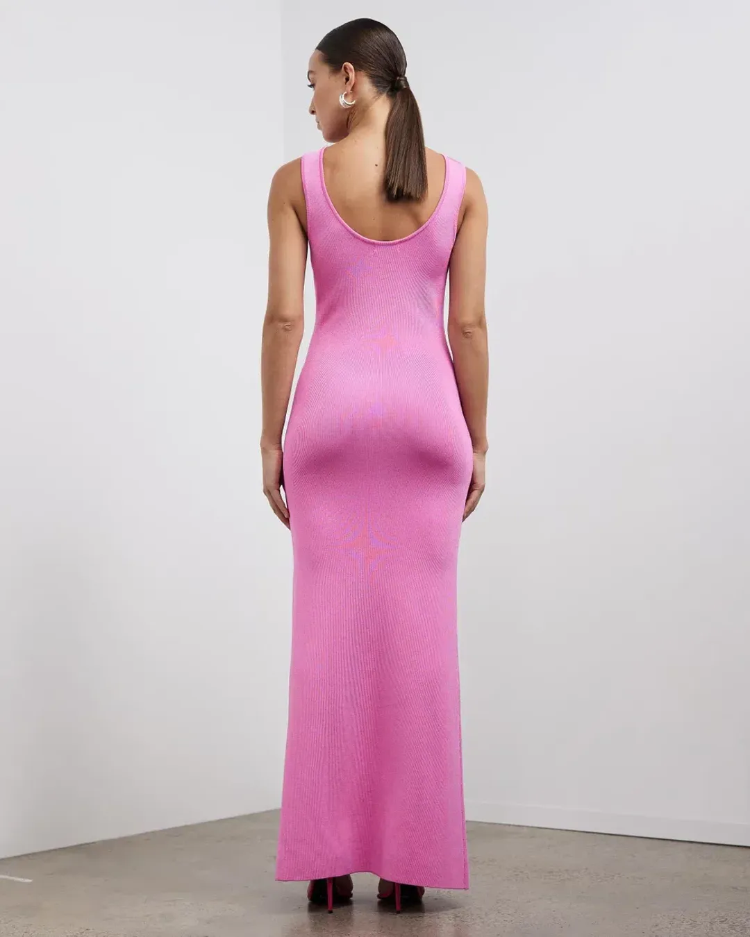 Auteur Studio Charlotte Slit Knit Dress Candy Pink Size XXS/AU 6 for rent on The Volte - main image