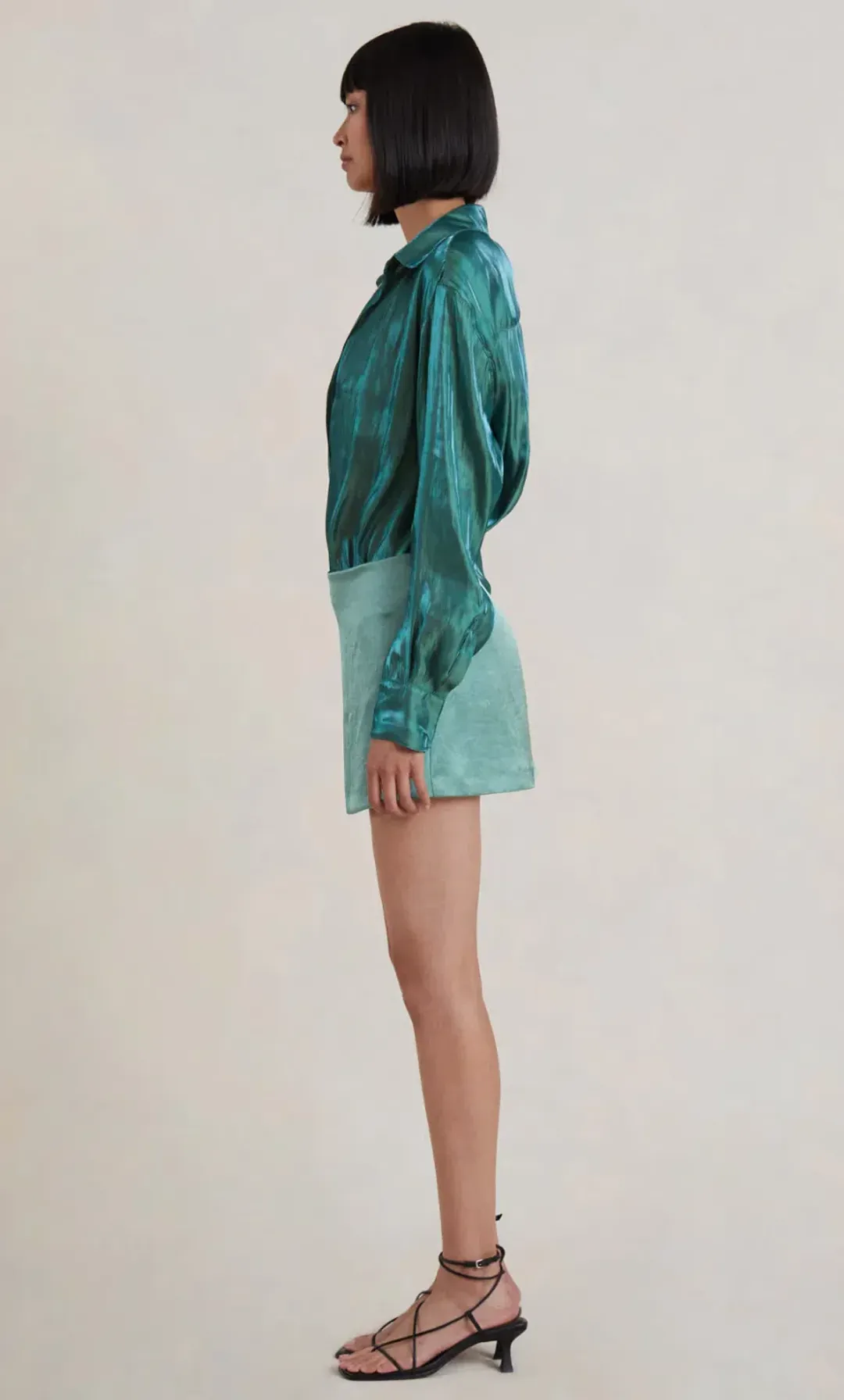 Bec & Bridge Symone Mini Skirt Moss Green Size AU 8 for rent on The Volte - main image