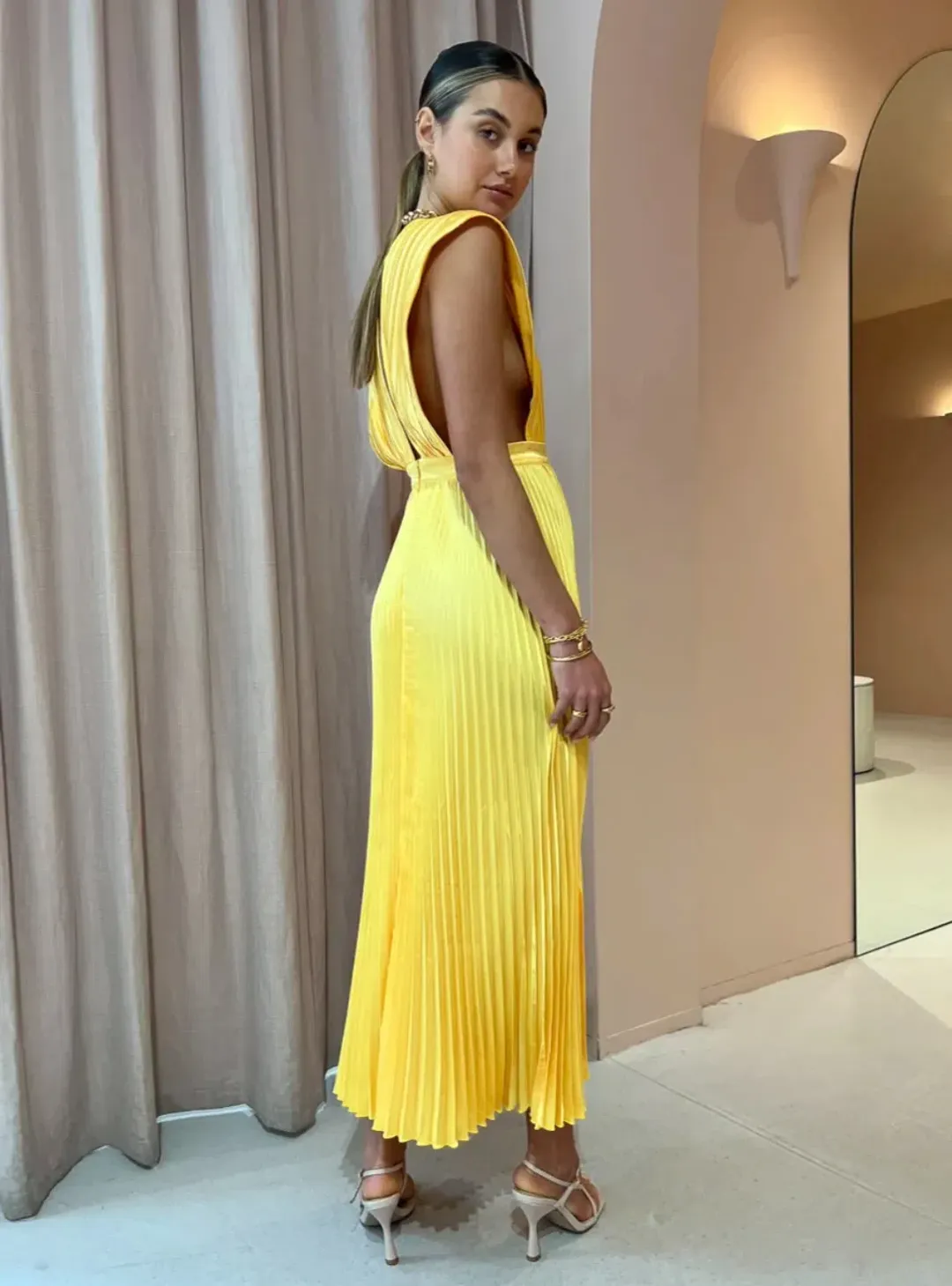 L'idée Gala Gown Canary Yellow Size AU 12 for rent on The Volte - main image