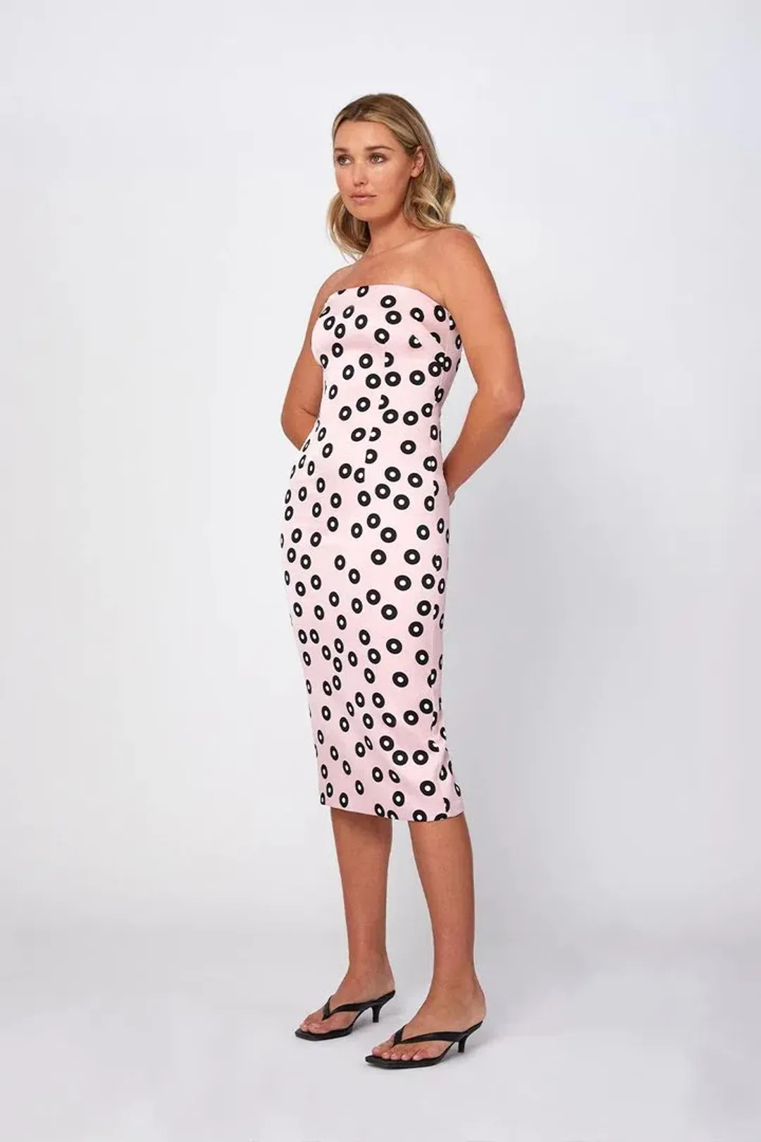 By Johnny Party Spot Strapless Dress Pink Size AU 10 for rent on The Volte - main image