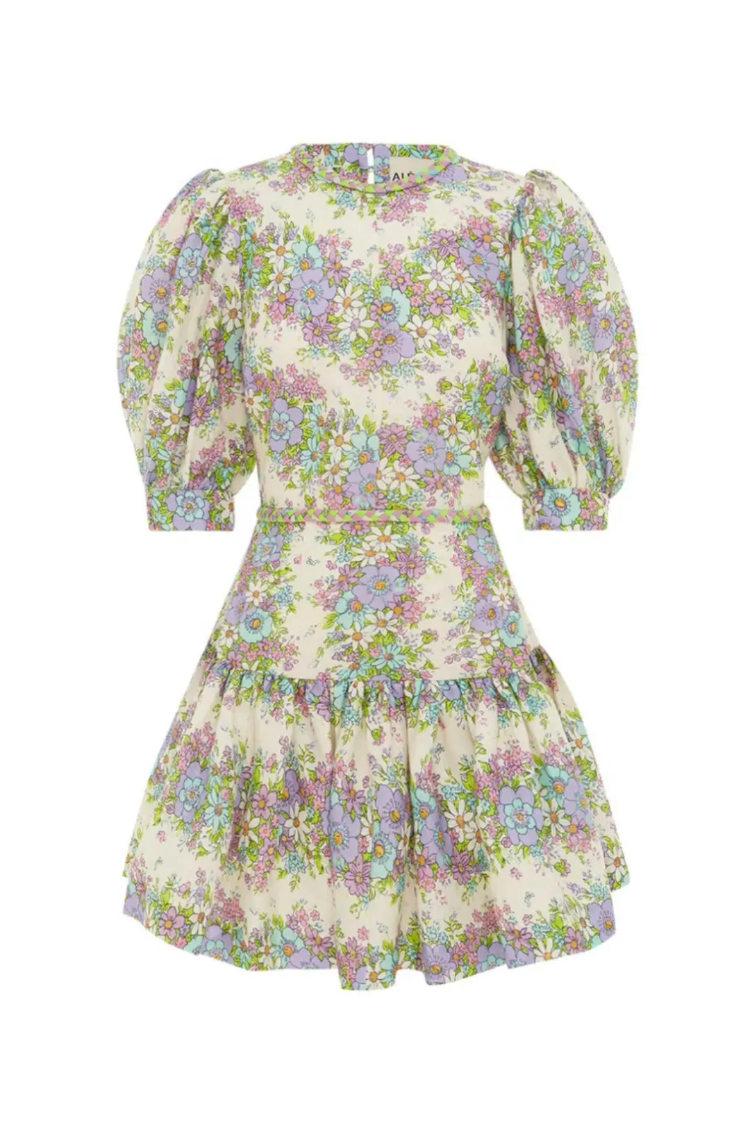 Alemais Alamos Agnes Mini Dress Cream Size AU 12  for rent on The Volte - main image