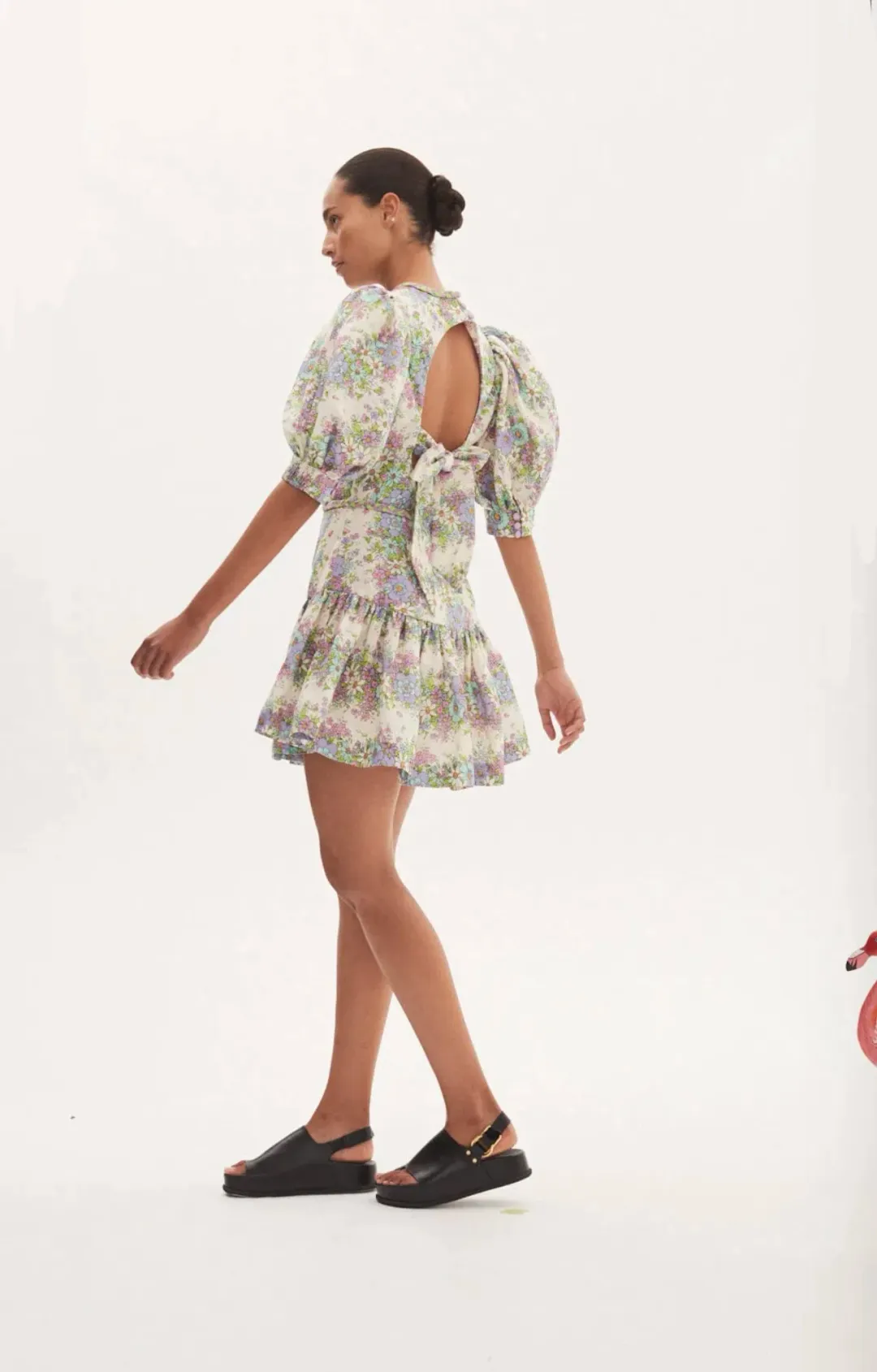 Alemais Alamos Agnes Mini Dress Cream Size AU 12  for rent on The Volte - main image
