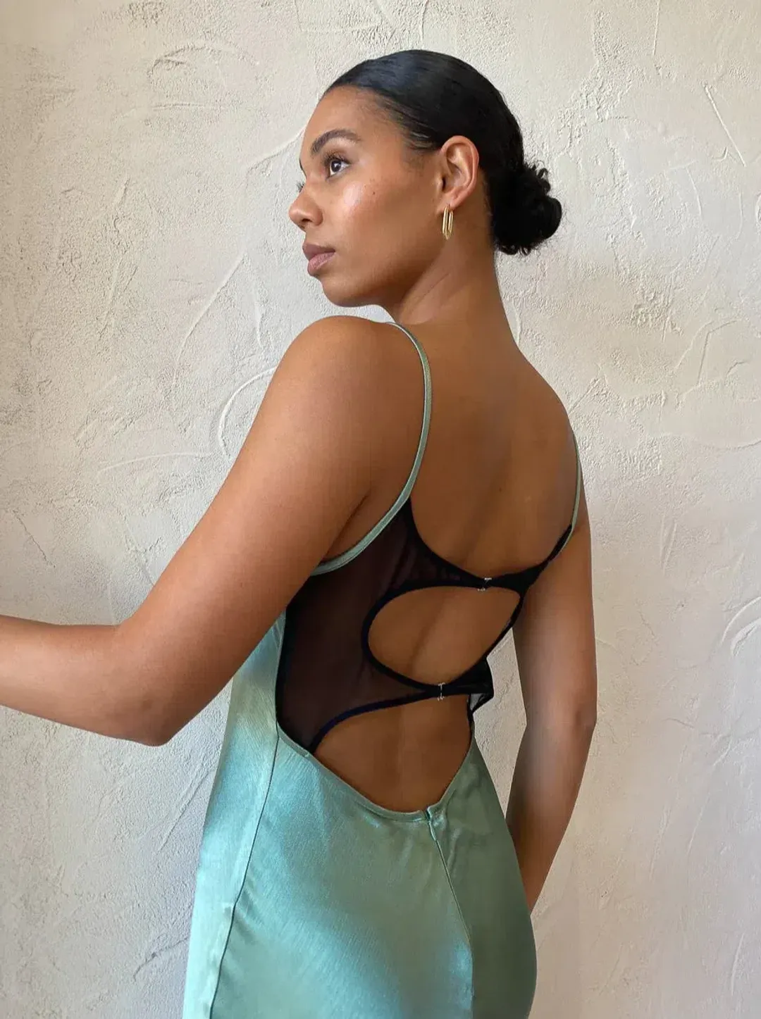 Bec & Bridge Malyka Maxi Slip Dress Moss Green Size 8 for rent on The Volte - main image