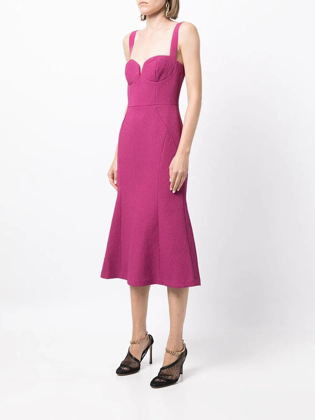 Rebecca Vallance Diana Midi Dress Grape Size 8 for rent on The Volte - main image