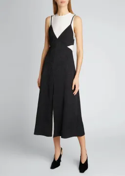 Proenza Schouler White Label Jacquard Layered Dress Black/White Size 8 for rent on The Volte - image 1