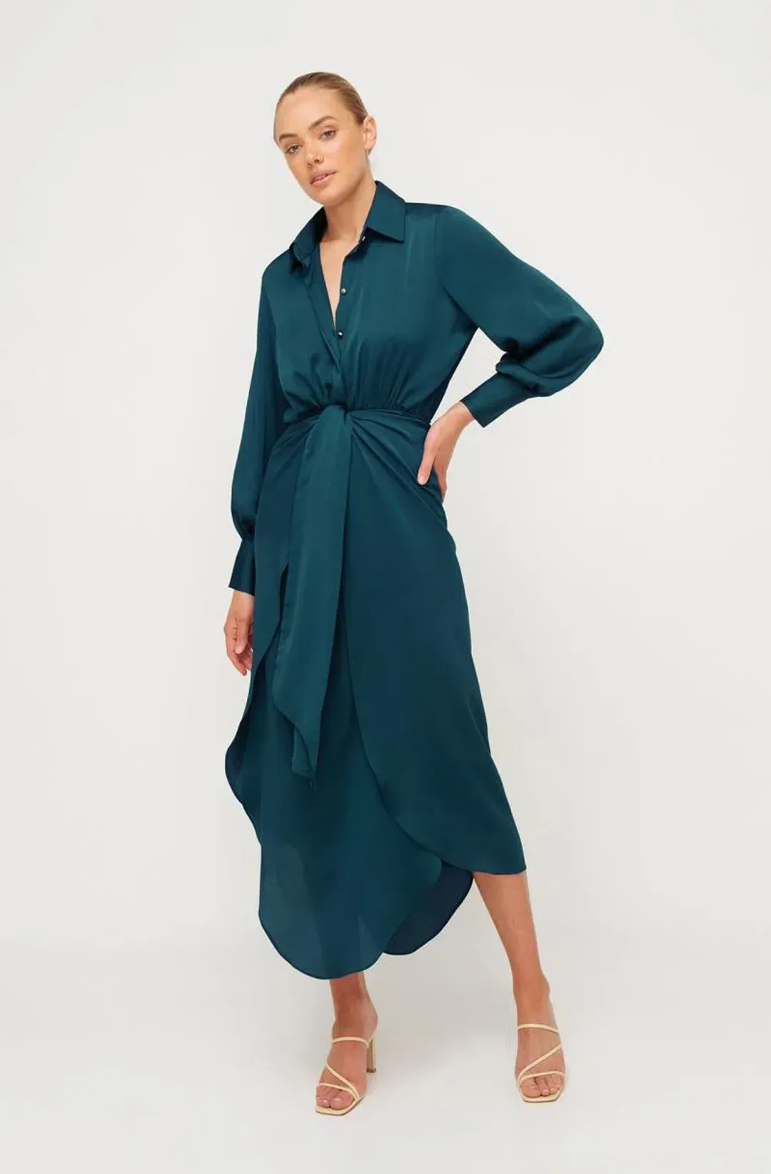 Sheike Hemisphere Midi Dress Blue Size 8 / S for rent on The Volte - main image
