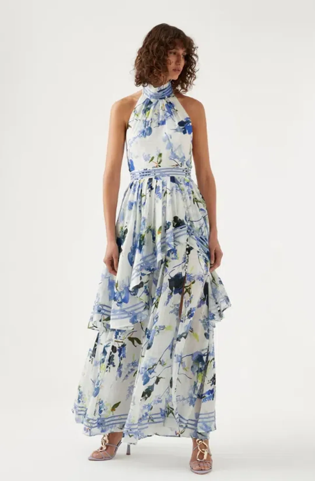 Aje Sienna Maxi Dress Lavenders Provence Floral Size 6 for rent on The Volte - main image