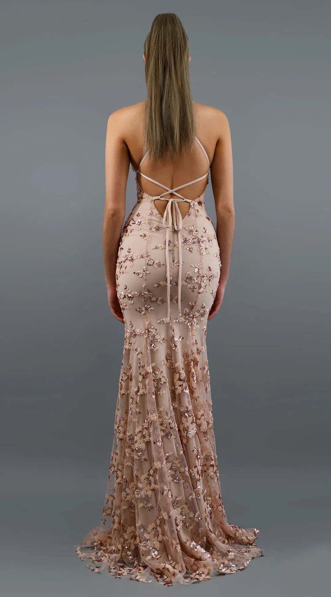 Studio Minc Rose Gold Jadore Dress Size 0/AU 8 for rent on The Volte - main image
