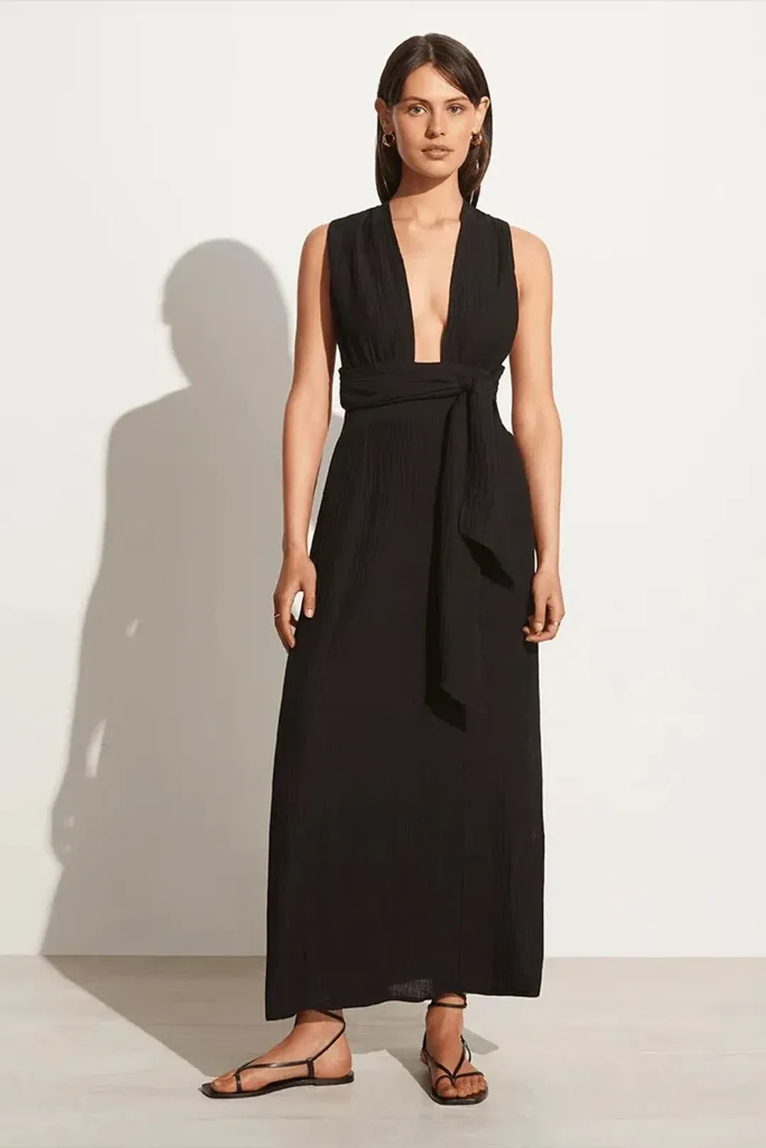 Faithfull The Brand Tropiques Maxi Dress Black Size 12 for rent on The Volte - main image