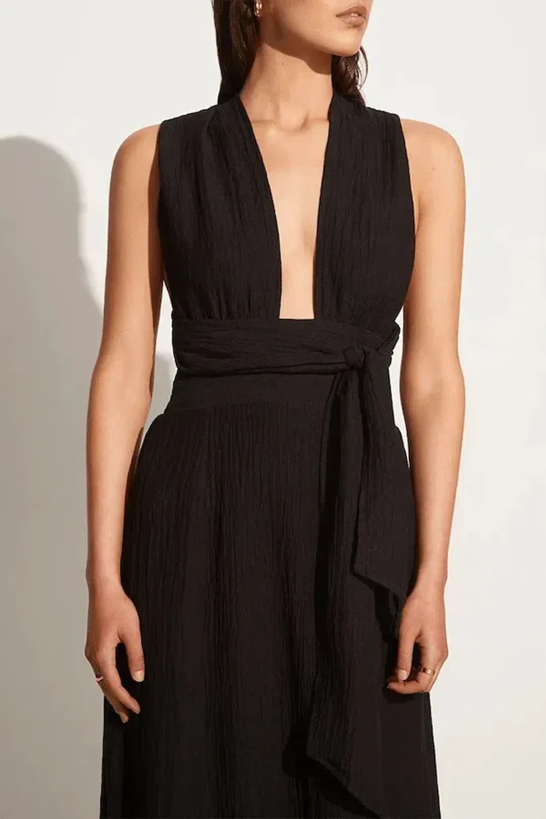 Faithfull The Brand Tropiques Maxi Dress Black Size 12 for rent on The Volte - main image