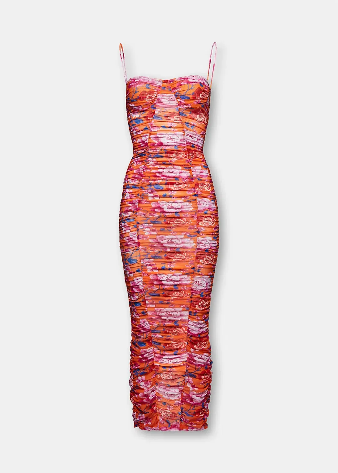 Magda Butrym Rouched Floral Midi Dress Size 40/AU 12 for rent on The Volte - main image