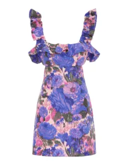 Zimmermann High Tide Frilled Mini Dress Floral Size 0 / Au 8 for rent on The Volte - image 3