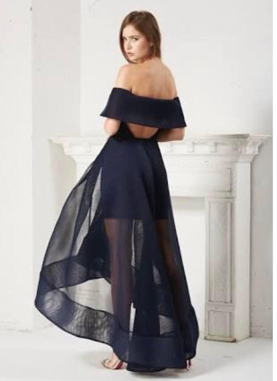 Bronx And Banco Tulip Dress Navy Size 6 for rent on The Volte - main image