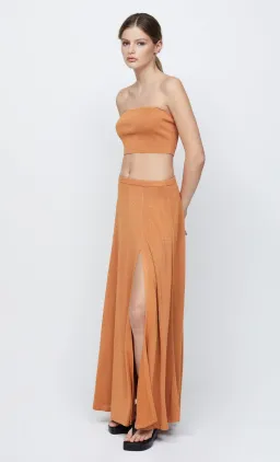 Bec & Bridge Indya Knit Bandeau  and Knit Maxi Skirt Set Rust Size 6 / XS for rent on The Volte - image 2