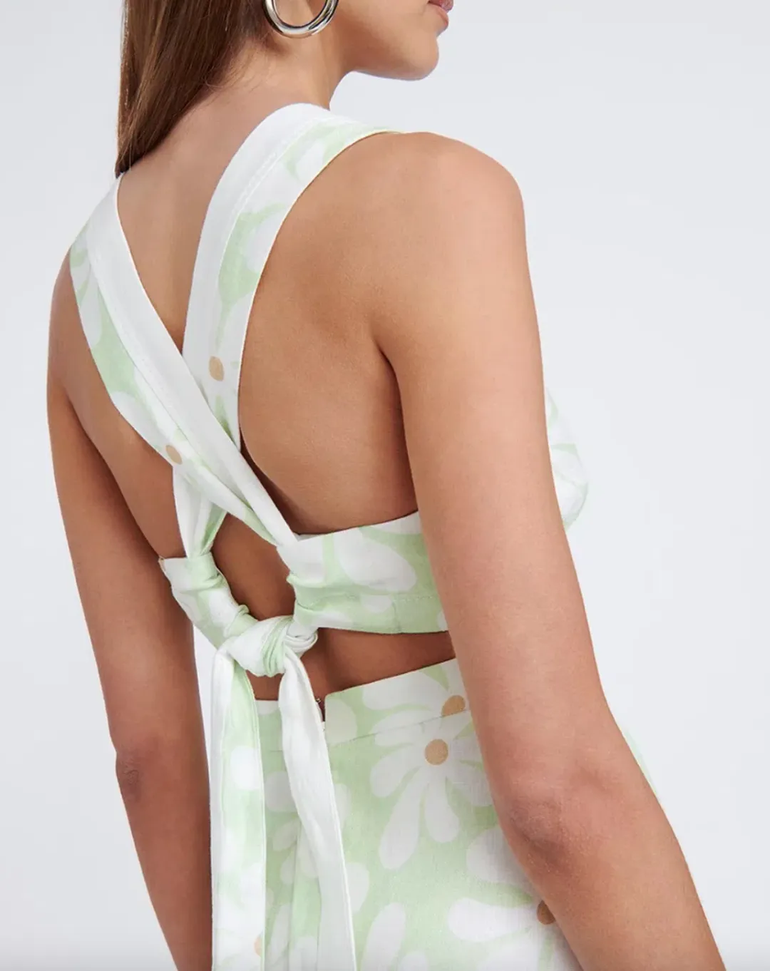 By Johnny Fleur Tie Back Midi Dress Floral Size 14 / XL for rent on The Volte - main image
