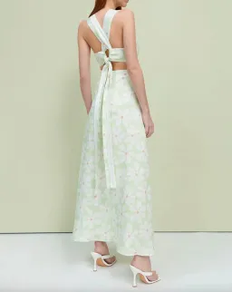 By Johnny Fleur Tie Back Midi Dress Floral Size 14 / XL for rent on The Volte - image 3