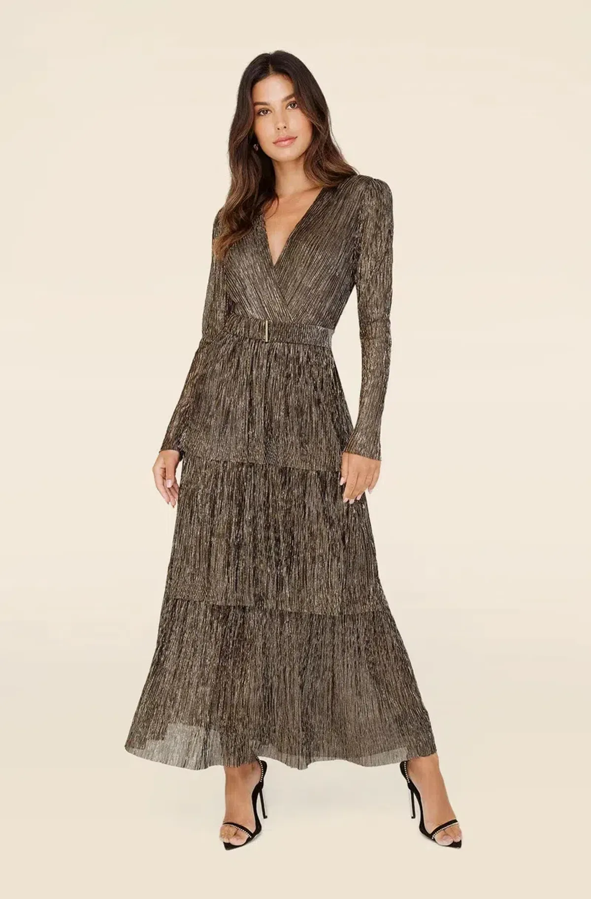 Sheike All That Sparkles Dress Brown Size AU 8 for rent on The Volte - main image