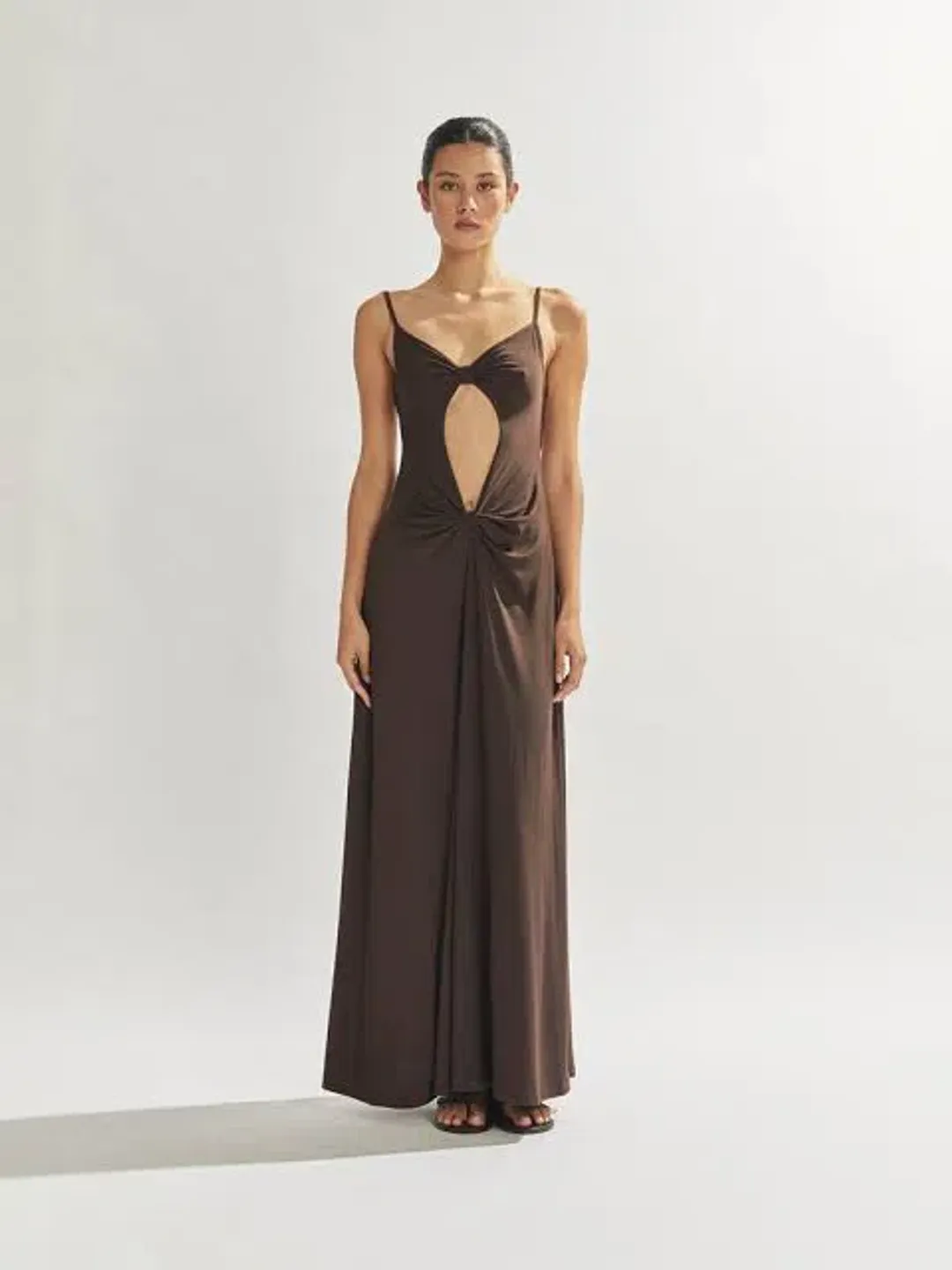 One Mile the Label Sammy Dress Cocoa Brown Size AU 6 for rent on The Volte - main image