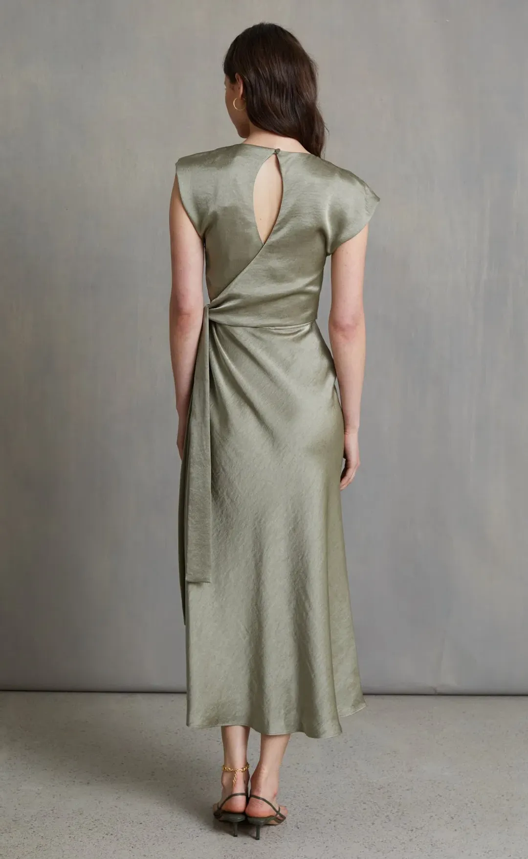 Bec and Bridge The Dreamer Wrap Dress Sage Size 12  for rent on The Volte - main image