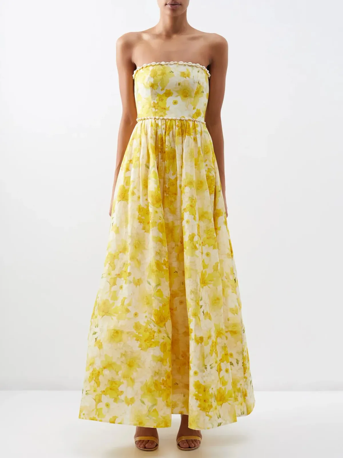 Zimmermann Wonderland Shell Gown in Daffodil Print Size 1/AU 10 for rent on The Volte - main image