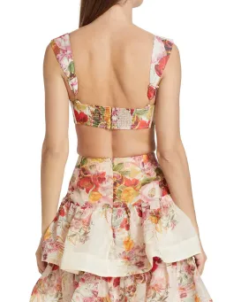 Zimmermann Wonderland Bralette and Tiered Skirt in Elka Poppy Ivory Print Size 0/AU 8 for rent on The Volte - image 3