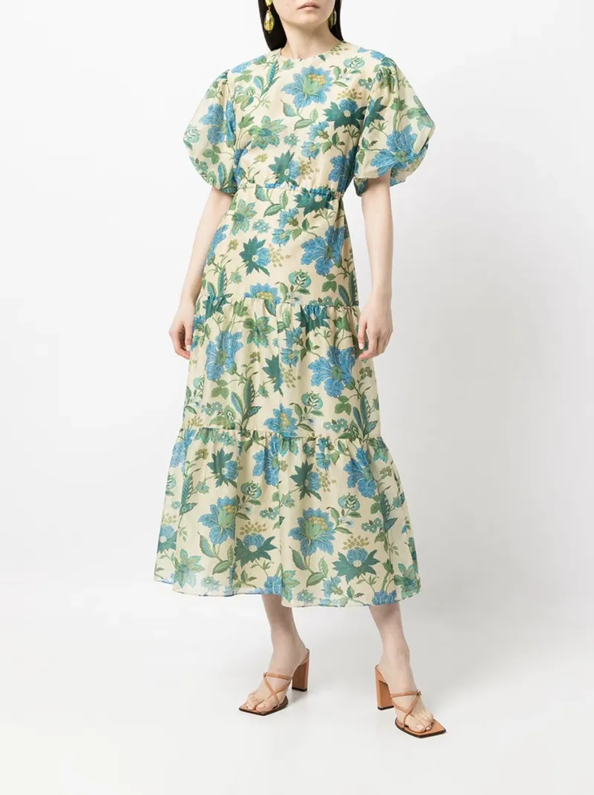 Sir the Label Celia Open Back Midi Dress Floral Size 6 for rent on The Volte - main image