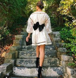 Zimmermann Winsome Cinch Vine Mini Dress Pearl Size 8 for rent on The Volte - image 3