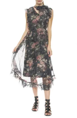 Zimmermann Unbridled Frill Dress Floral Size 0/Au 8  for rent on The Volte - image 1