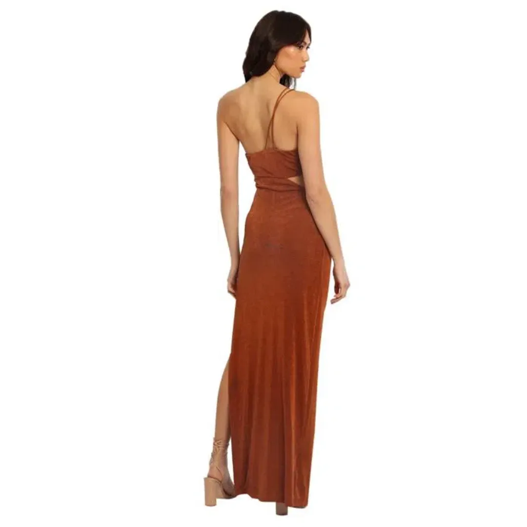 Misha Clive Gown Brown Size 10 for rent on The Volte - main image