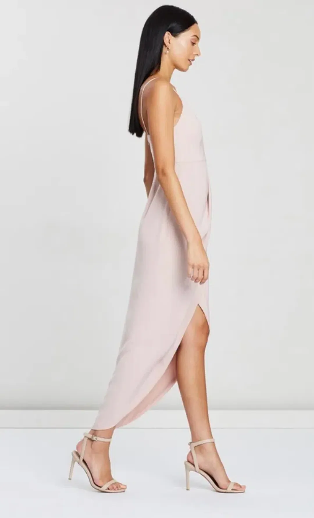 Shona Joy Core Cocktail Draped Maxi Dress in Ballet Size 8 for rent on The Volte - main image