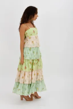 Alemais Clementine Tiered Maxi Dress Multi Floral Size 10 for rent on The Volte - image 2
