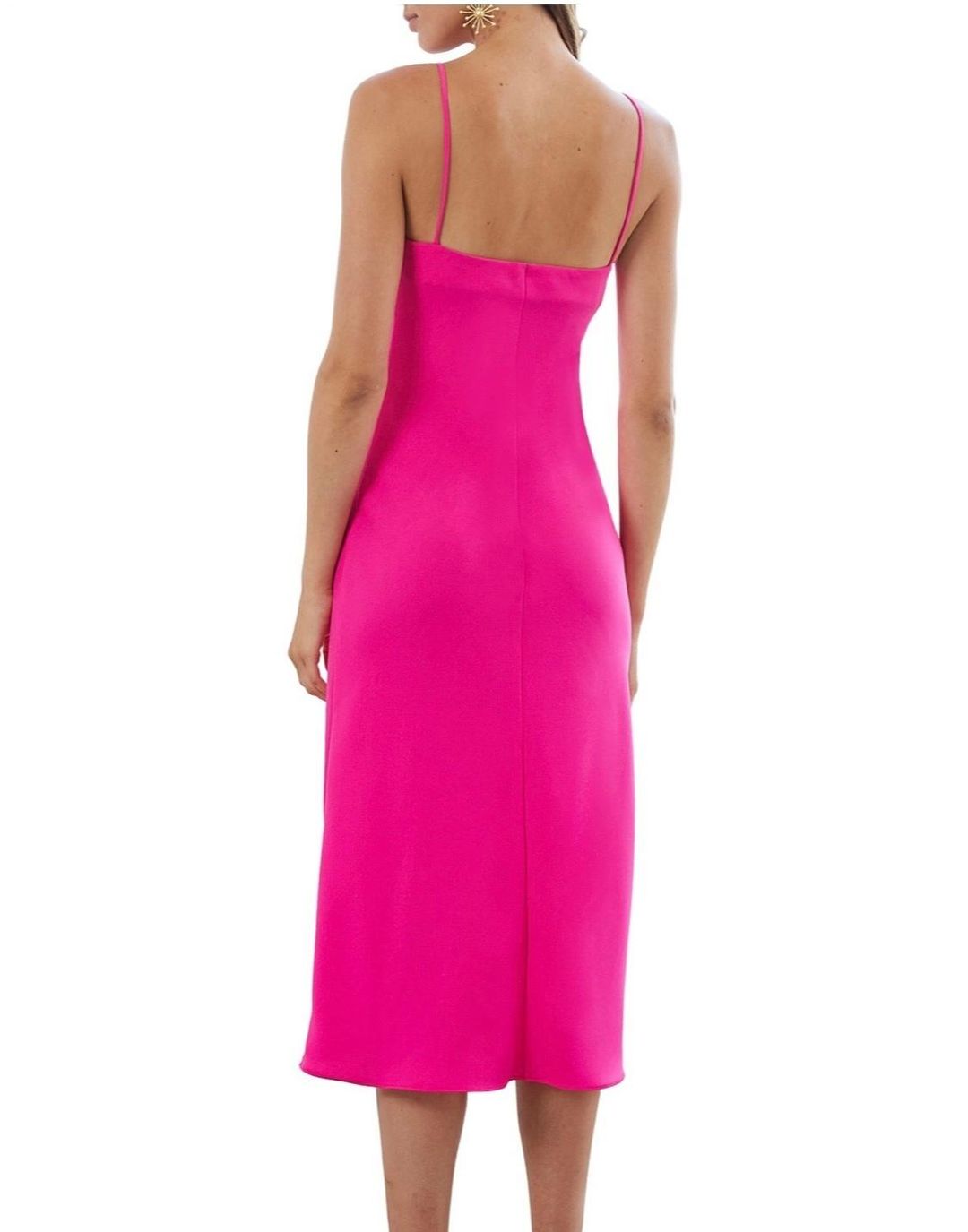 By Johnny Bias Neon Midi Slip Dress Pink Size 6 for rent on The Volte - main image