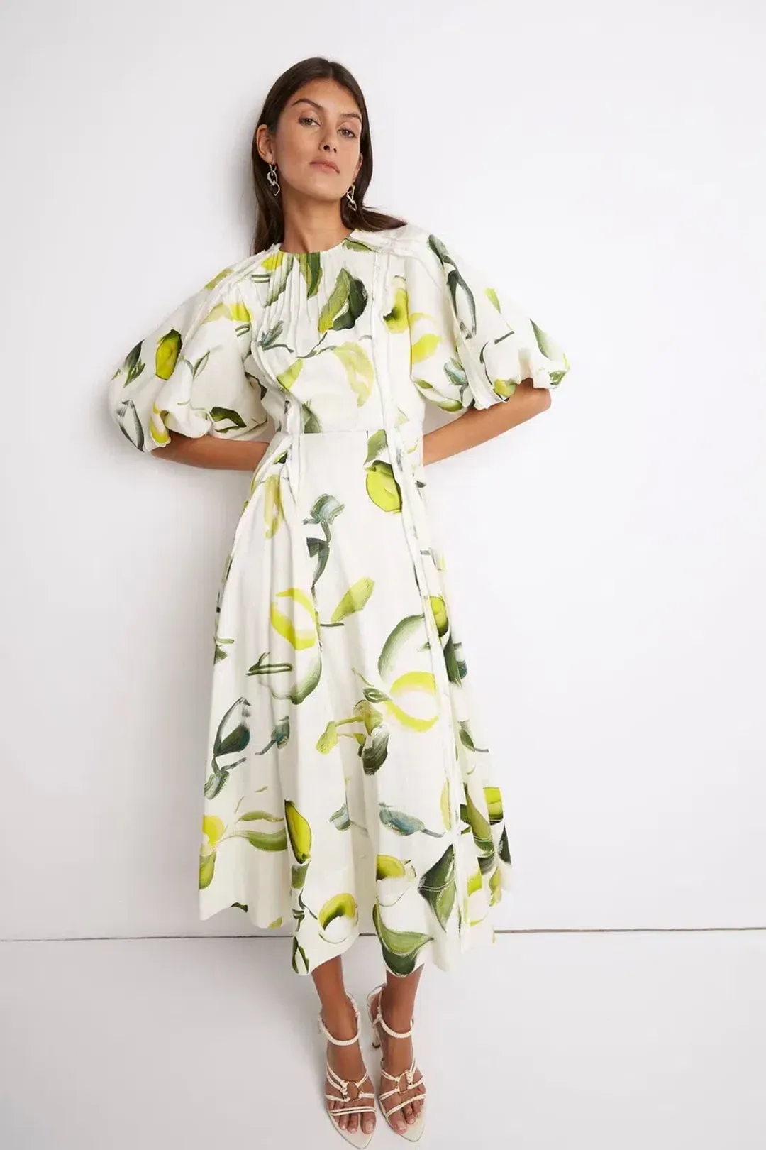 Aje Zest Midi Dress White Size AU 8  for rent on The Volte - main image