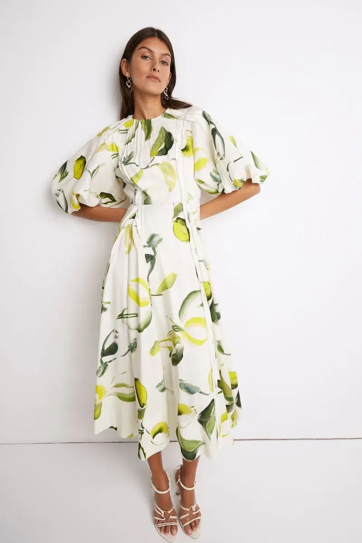 Aje Zest Midi Dress White Size AU 8  for rent on The Volte - main image