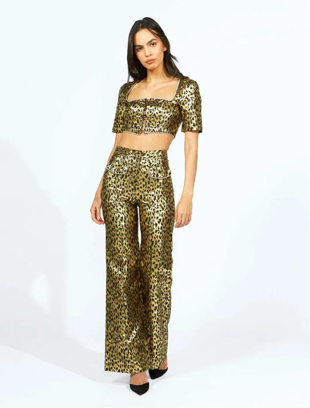 Alice McCall The Night Cat Pant Gold Size AU 6 for rent on The Volte - main image
