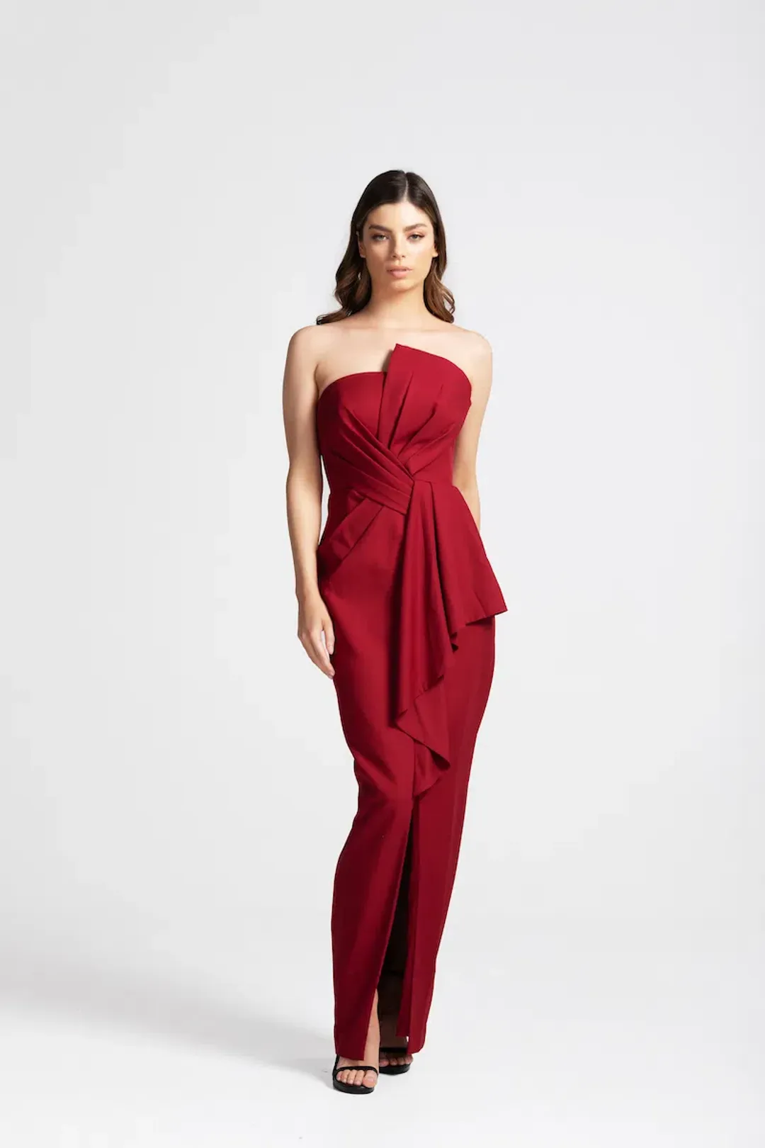 Samantha Rose Stellina Gown Wine Size AU 10 for rent on The Volte - main image