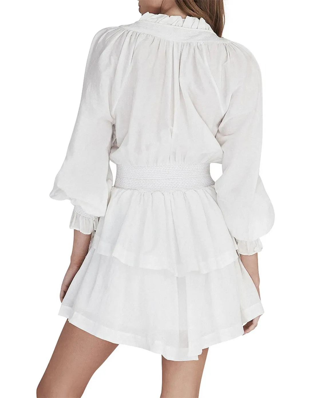 Aje Aegina Mini Dress White Size AU 8 for rent on The Volte - main image