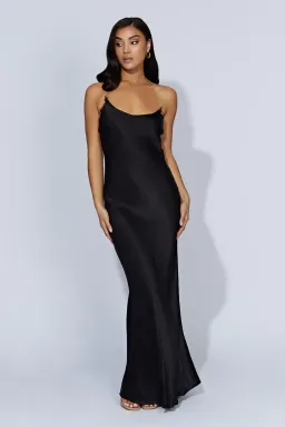 Meshki Sylvie Chain Maxi Dress Black Size AU 6 for rent on The Volte - image 1