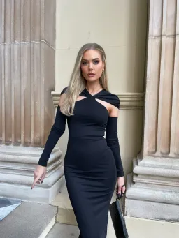 Bianca & Bridgett Simi Dress Black Size AU 8 for rent on The Volte - image 4