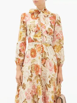 Zimmermann Bonita Floral Print Maxi Dress Size 0/AU 8 for rent on The Volte - image 2