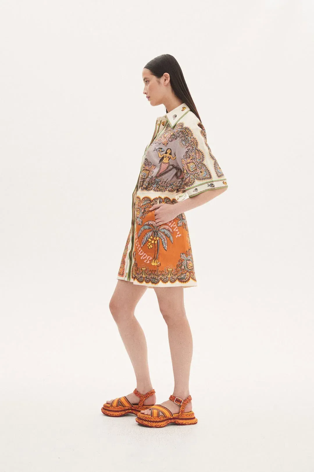 Alemais Trippy Troppo Mini Dress Multi Size AU 12  for rent on The Volte - main image