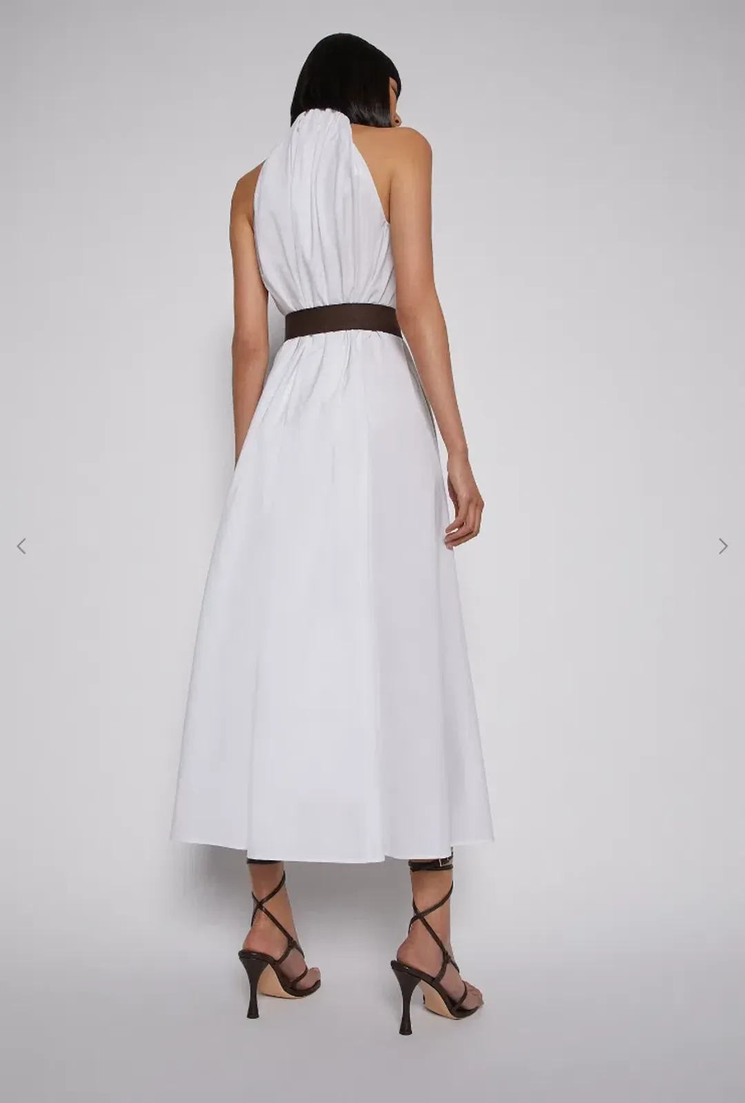 Scanlan Theodore Cotton Strapping Halter Neck Dress White Size 6 for rent on The Volte - main image