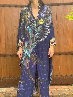 Camilla Southern twilight kaftan w high collar size 16 for rent on The Volte - image 2