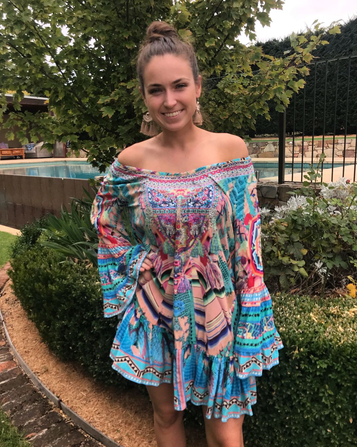Hung up on you aline frill dress for rent on The Volte - main image