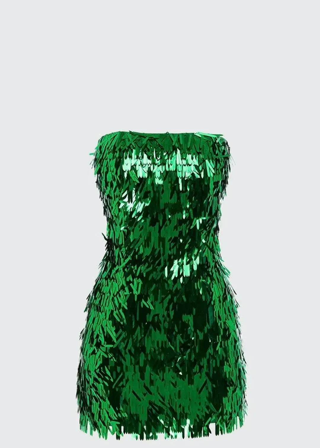 Leo Lin Stefani Sequin Strapless Mini Dress in Forest Size 14 for rent on The Volte - main image